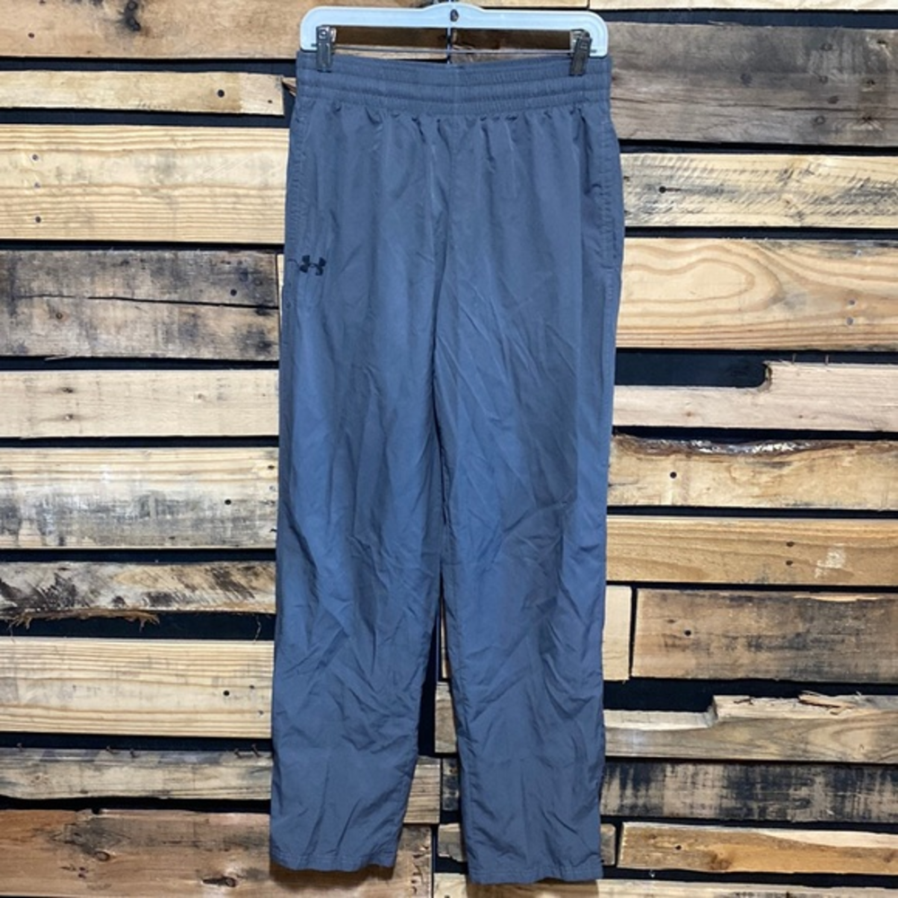 Under Armour Vital Warm up Pants Mens Size M Gray Ankle Zippers 1239481 040
